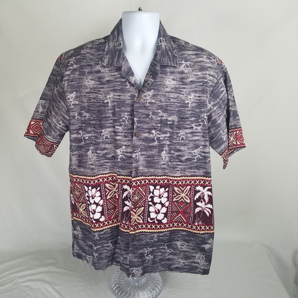 Vintage Winnie Fashion Hawaiian Floral Shirt Sz XL